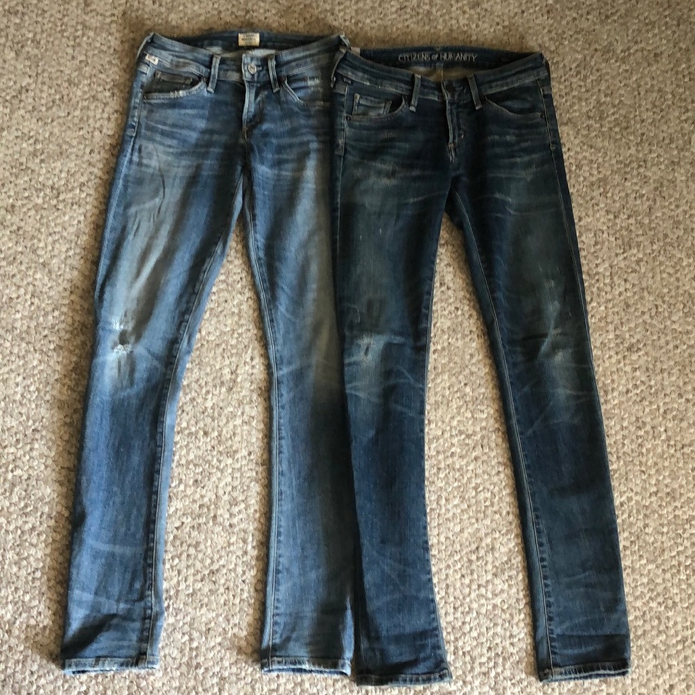Citizens of Humanity Racer jeans size 24 lot of 2